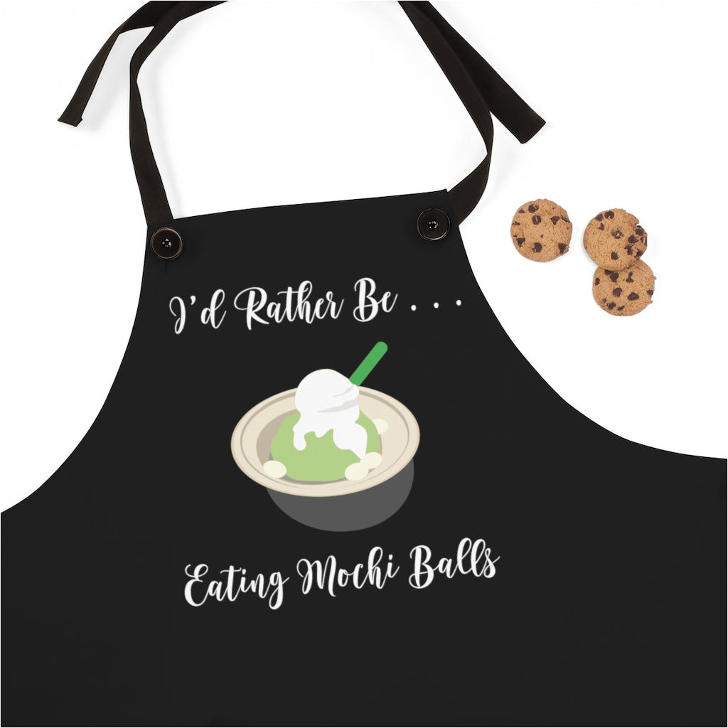 Apron- I'd Rather Be Eating Mochi Balls