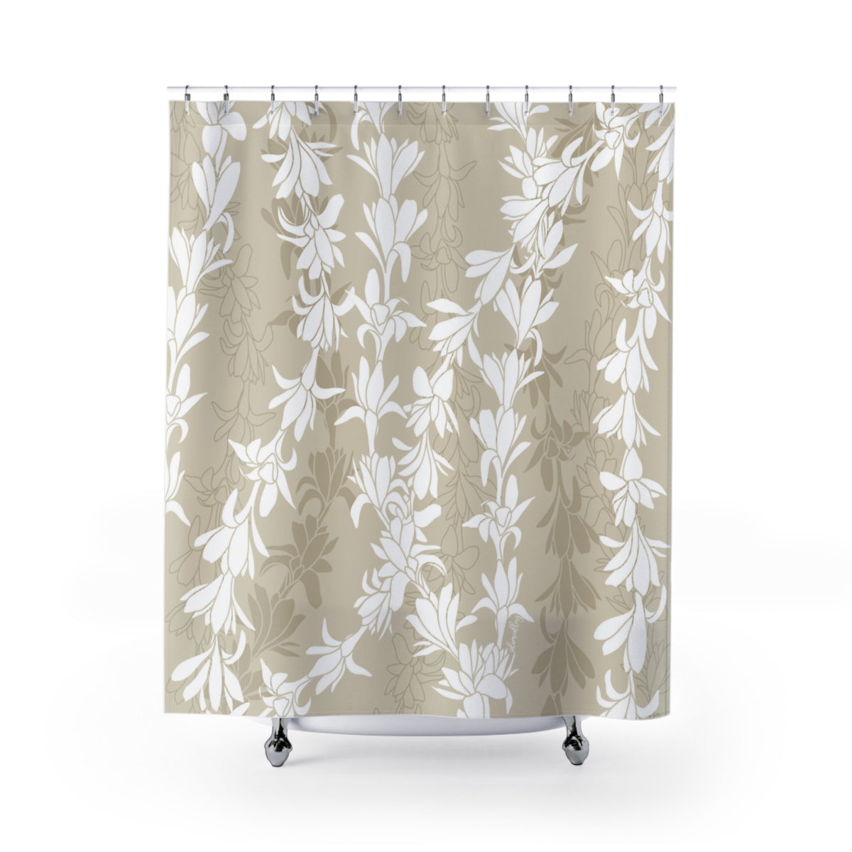 Shower Curtain- Tuberoses for Nohea (Sand)