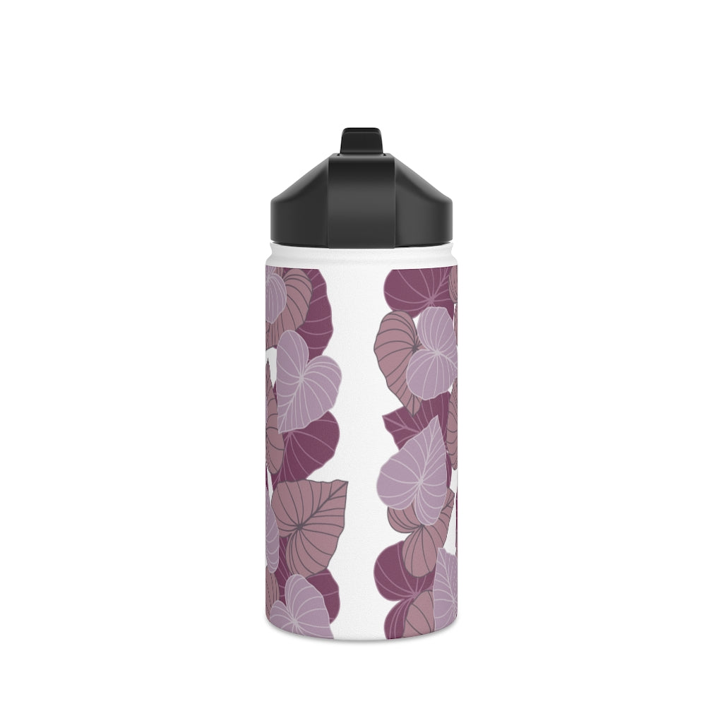 Water Bottle, 3 sizes, Stainless Steel with Sip Straw- Kalo Pinks