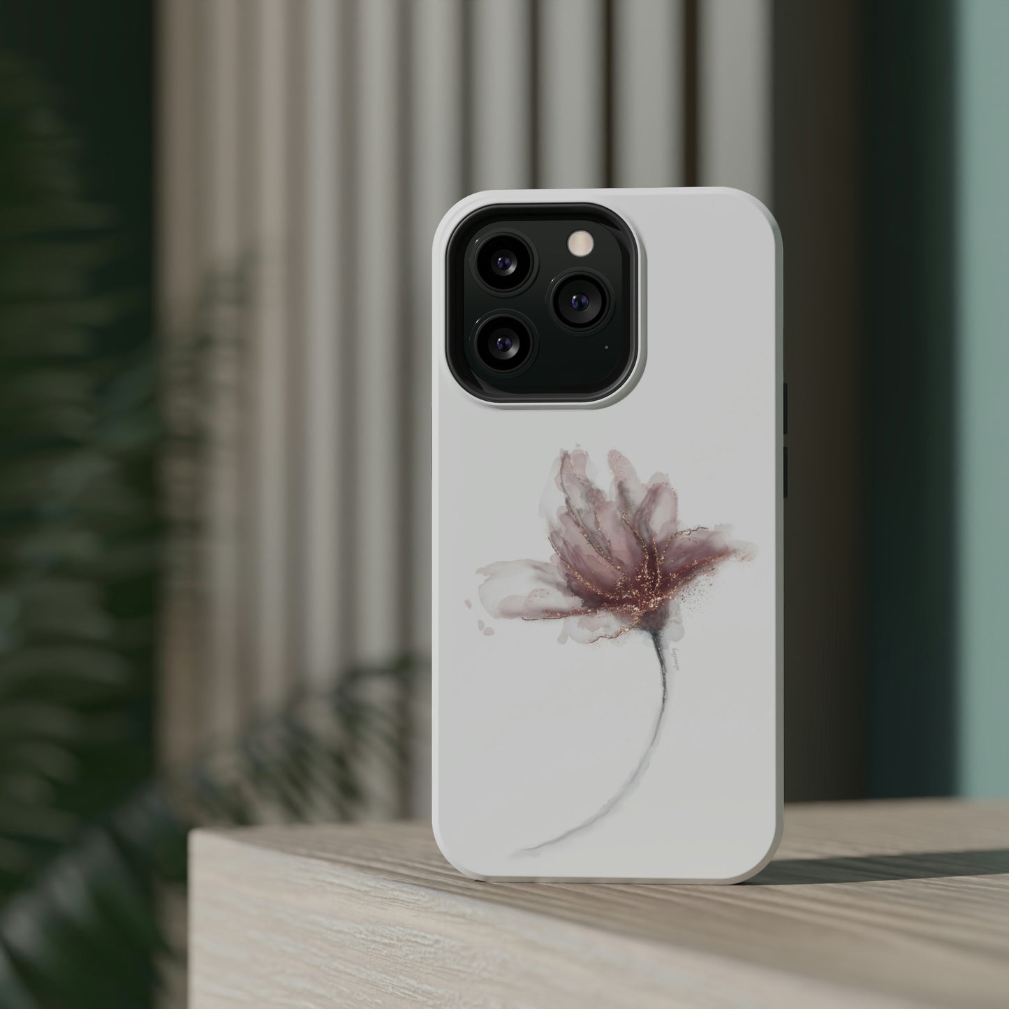 Flower Alcohol Ink Art (White), MagSafe