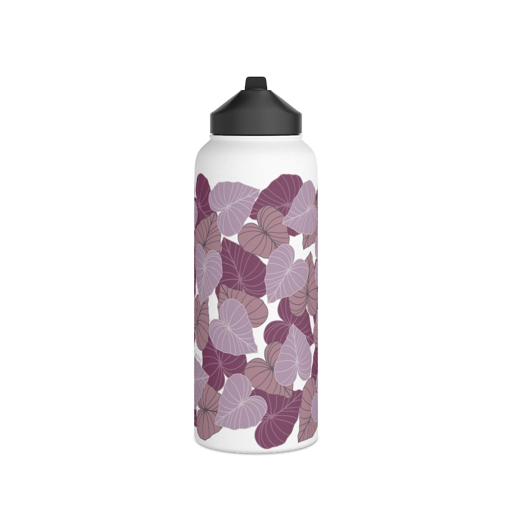 Water Bottle, 3 sizes, Stainless Steel with Sip Straw- Kalo Pinks
