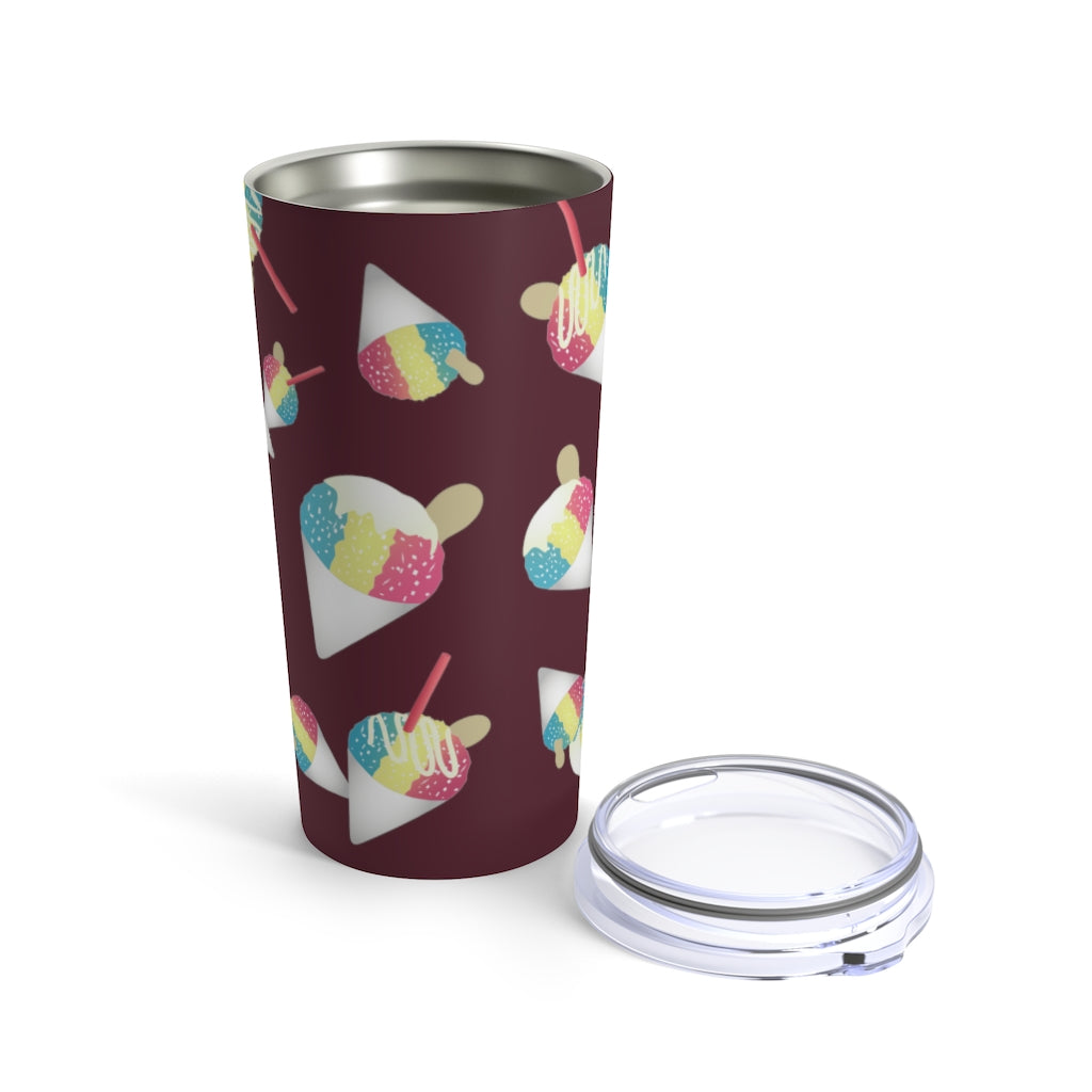 Tumbler 20oz- Rainbow Shave Ice/Snow Cones (Dark Magenta)