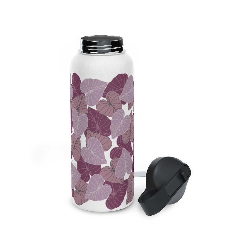 Water Bottle, 3 sizes, Stainless Steel with Sip Straw- Kalo Pinks