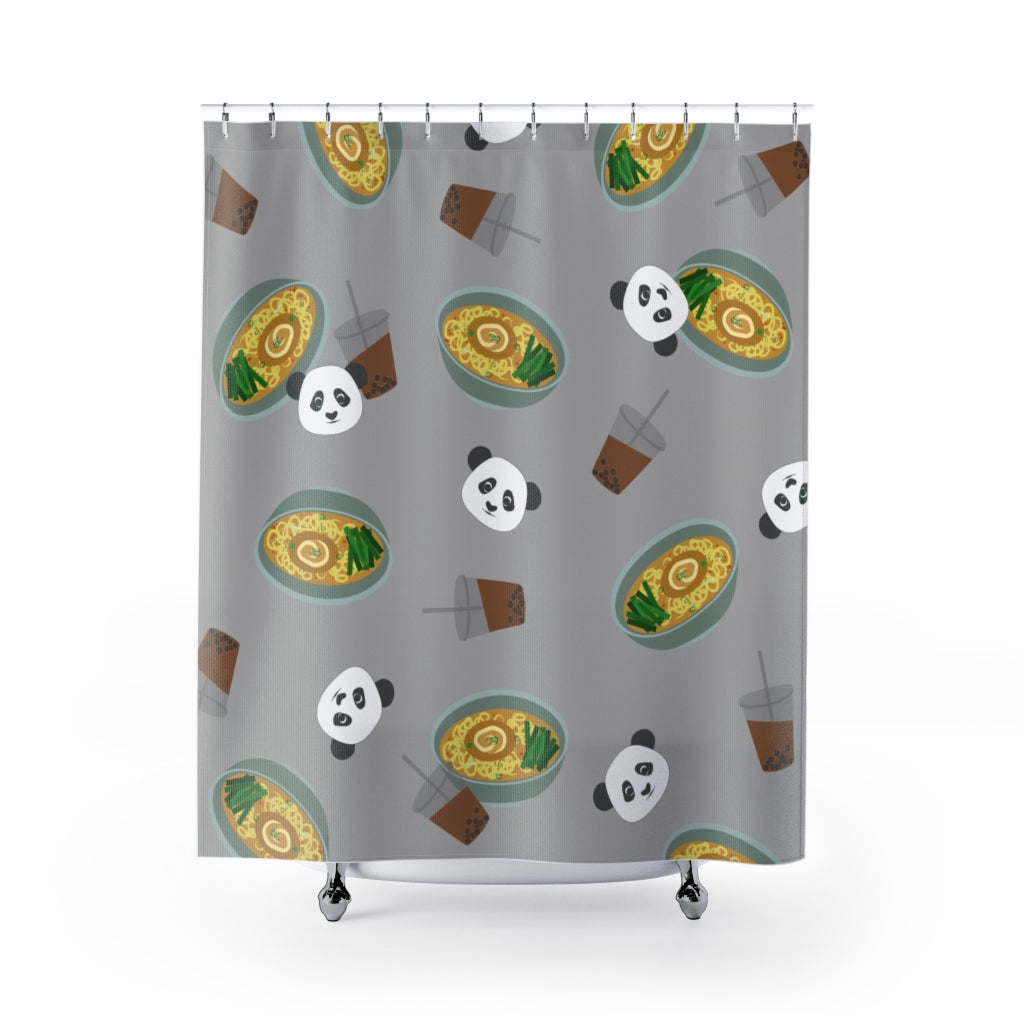 Shower Curtain- Midi the Ramen Panda Level 2