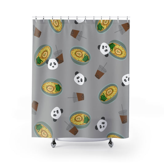 Shower Curtain- Midi the Ramen Panda Level 2