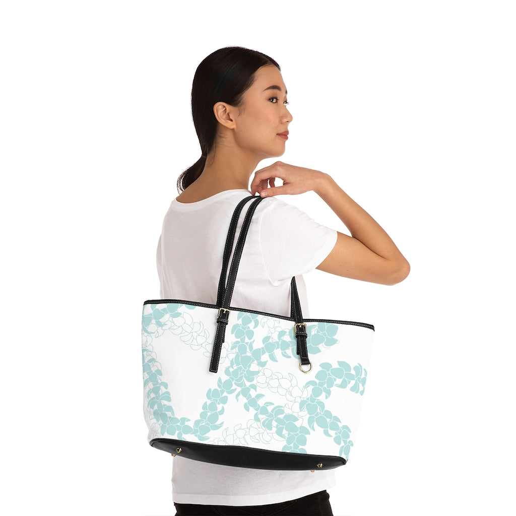 Shoulder Bag- Puakenikeni Curvilinear Lei (Turquiose Splash)
