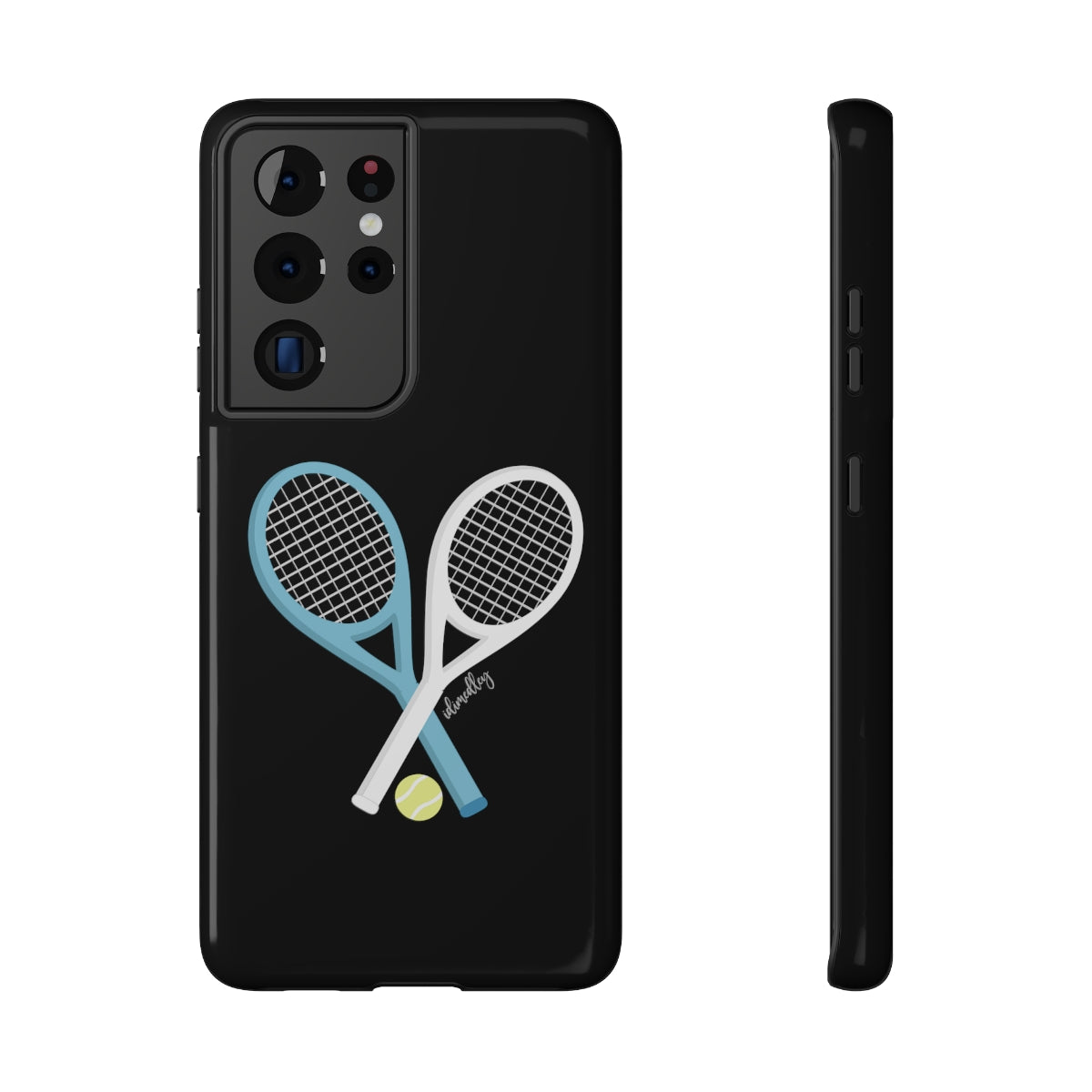 Tennis Racket Crossing (Black)