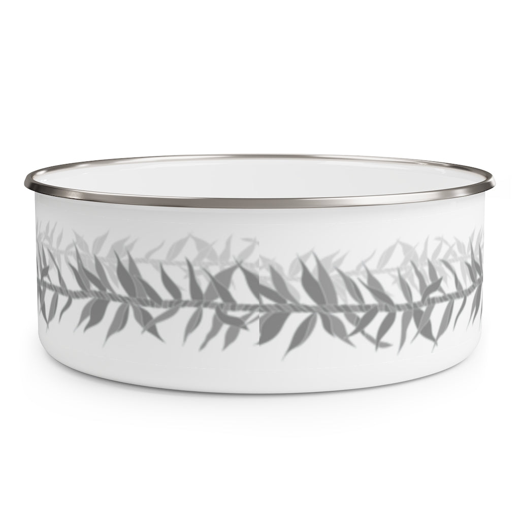 Enamel Bowl- Lucky Ti Leaf Leis