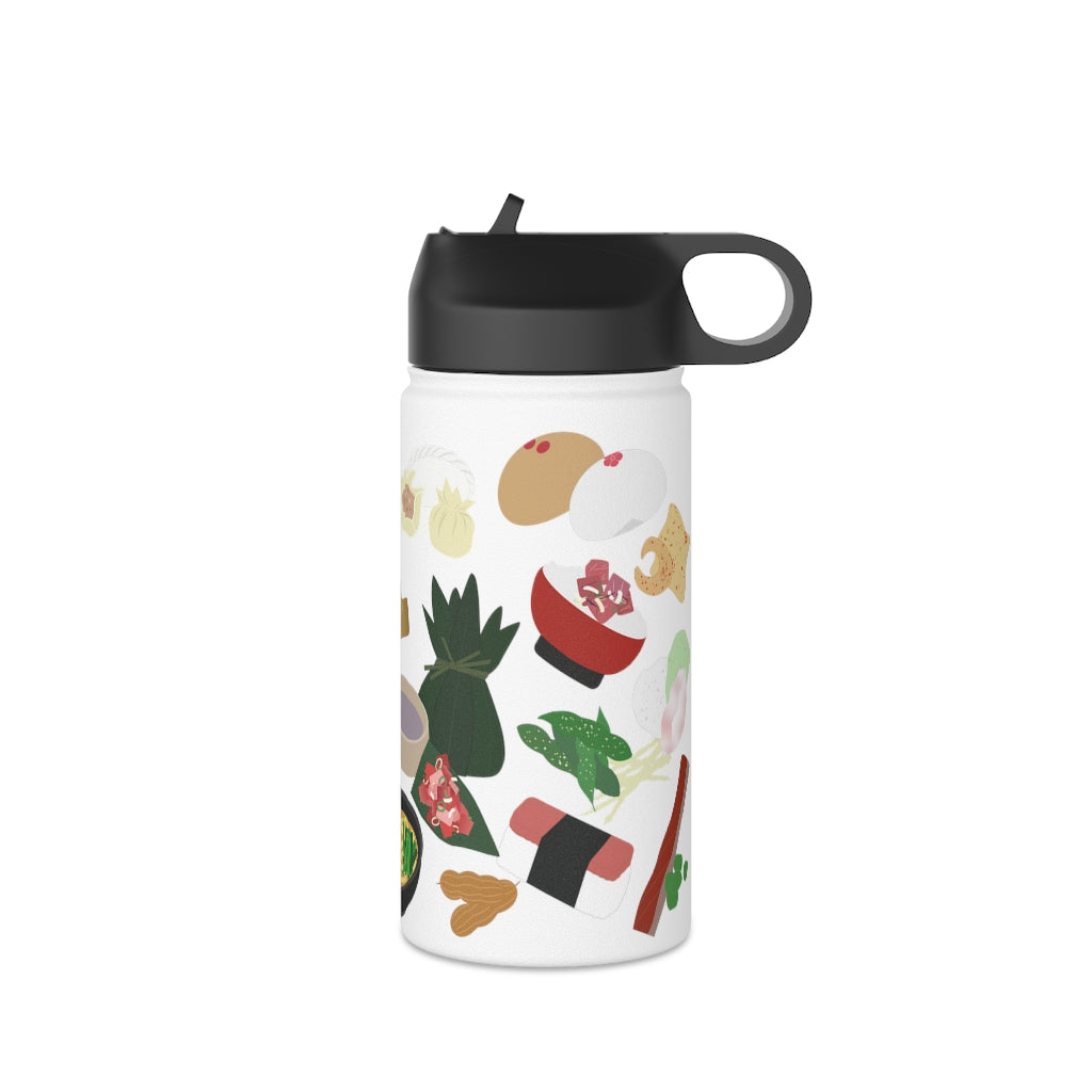 Water Bottle, 3 sizes, Stainless Steel with Sip Straw- Broke Da Mouth