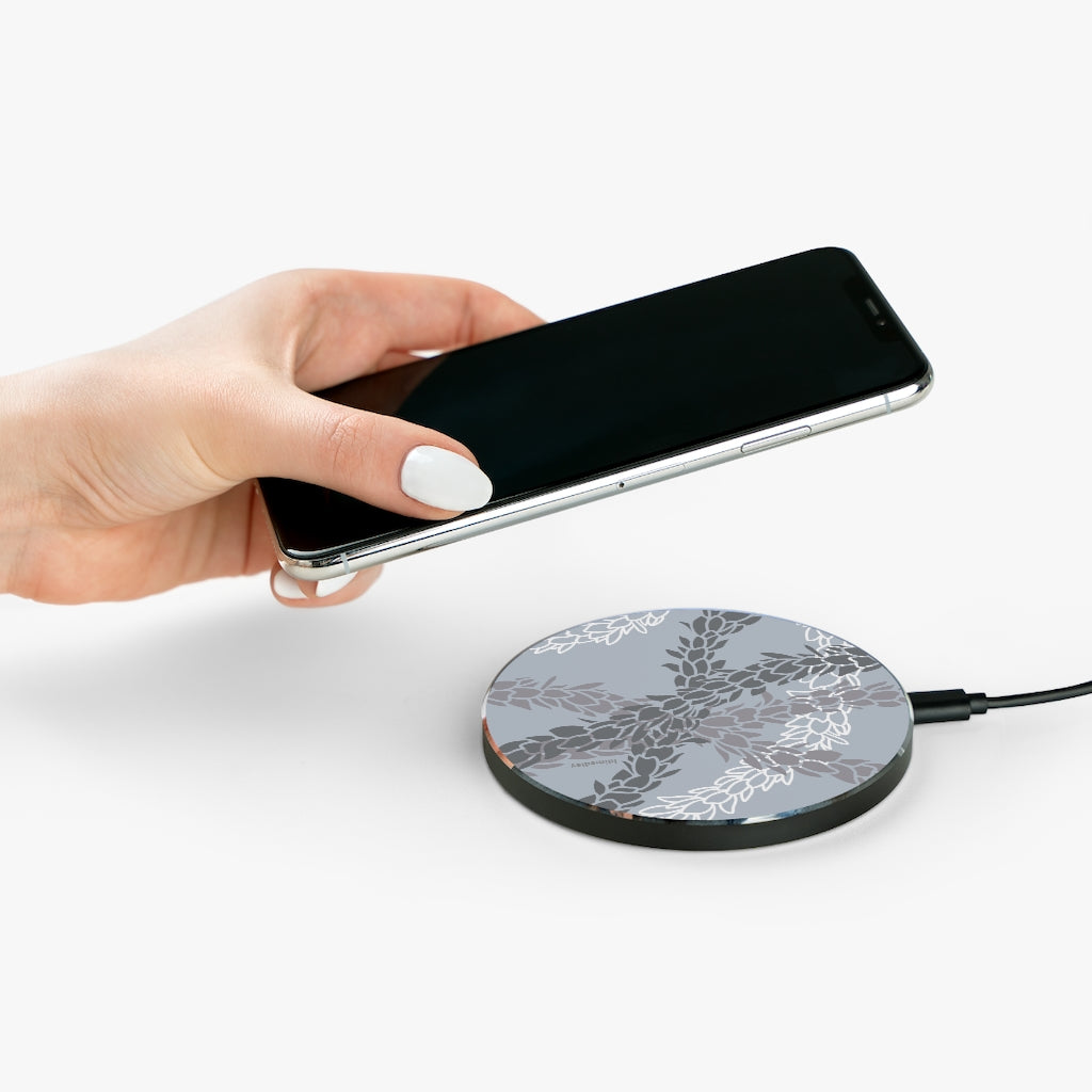 Wireless Charger- Pikake Wishes (Gray)