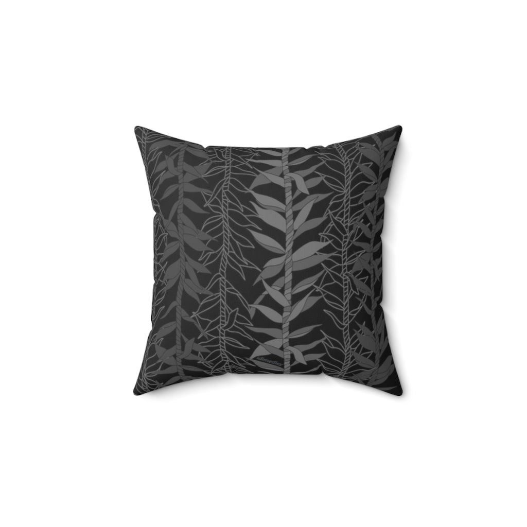 Canvas Throw Pillow Case- Ti Leaf Lucky Leis (Shadows)