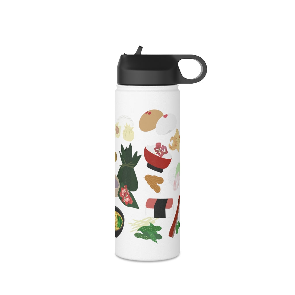 Water Bottle, 3 sizes, Stainless Steel with Sip Straw- Broke Da Mouth