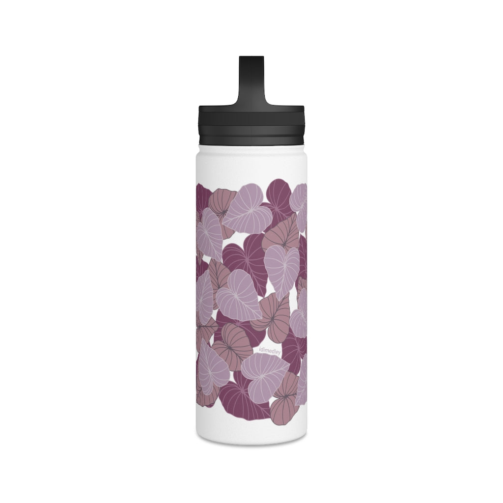Water Bottle, 3 sizes, Stainless Steel with Handle Lid- Kalo Pinks