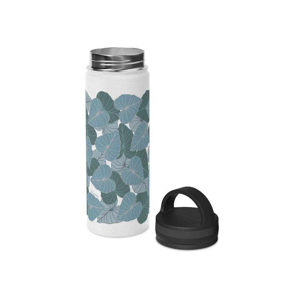 Water Bottle, 3 sizes, Stainless Steel with Handle Lid- Kalo Blues