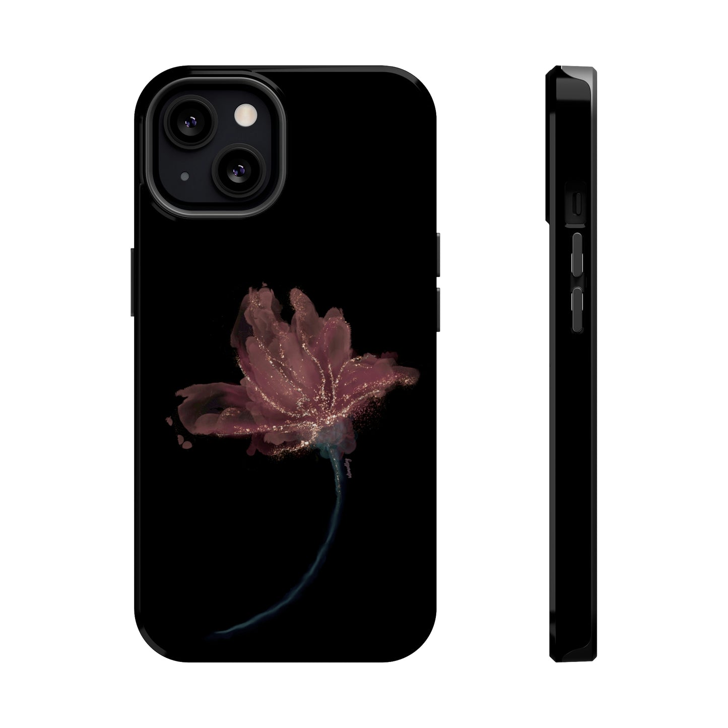 Flower Alcohol Ink Art (Black), MagSafe