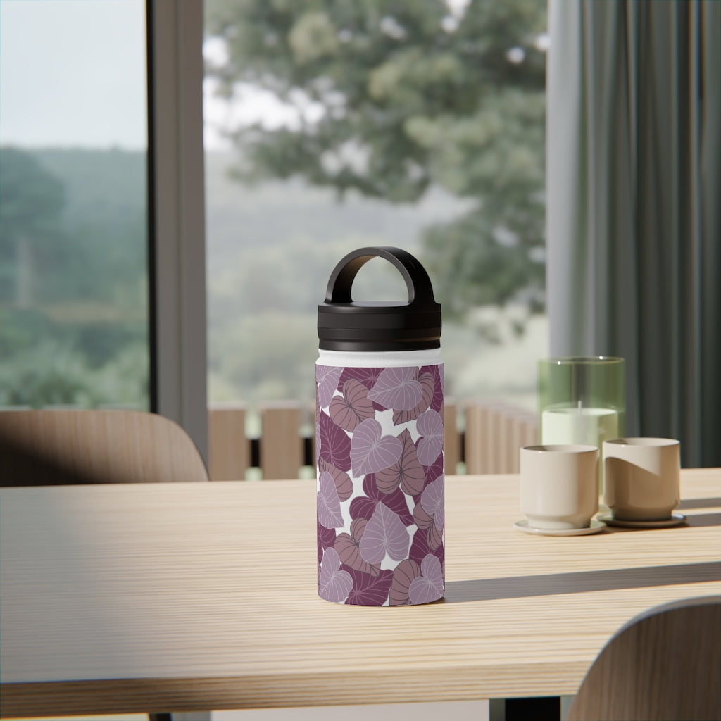 Water Bottle, 3 sizes, Stainless Steel with Handle Lid- Kalo Pinks