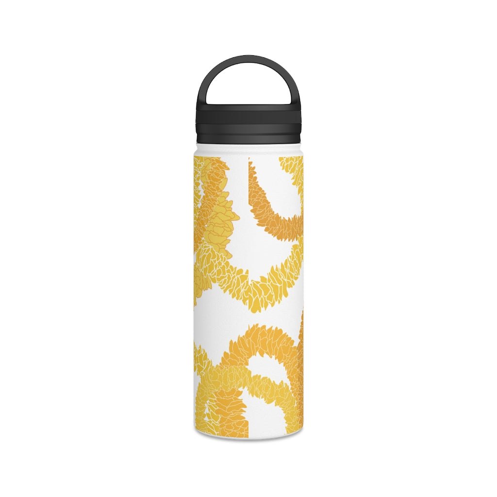 Water Bottle, 3 sizes, Stainless Steel with Handle Lid- Ilima Lei
