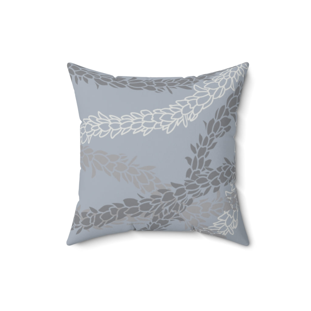 Canvas Throw Pillow Case- Pikake Wishes (Gray)