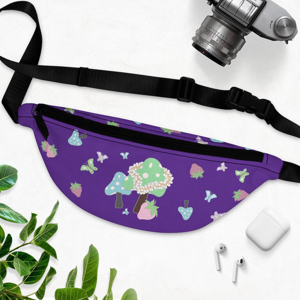Waist/Hip/Shoulder Pack- Bloom Parade (Plum)
