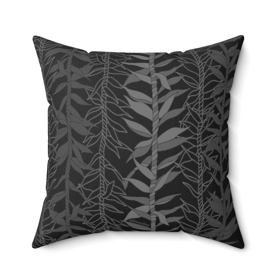Canvas Throw Pillow Case- Ti Leaf Lucky Leis (Shadows)
