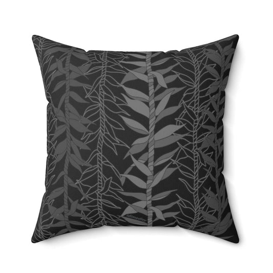 Canvas Throw Pillow Case- Ti Leaf Lucky Leis (Shadows)