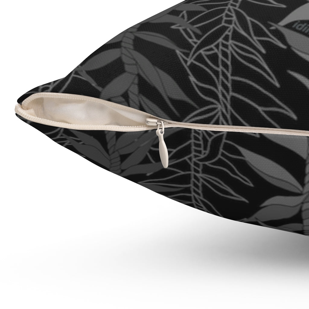 Canvas Throw Pillow Case- Ti Leaf Lucky Leis (Shadows)