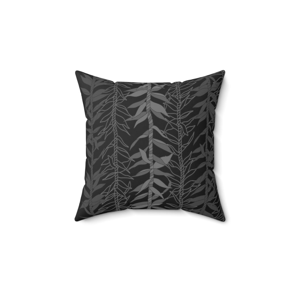 Canvas Throw Pillow Case- Ti Leaf Lucky Leis (Shadows)
