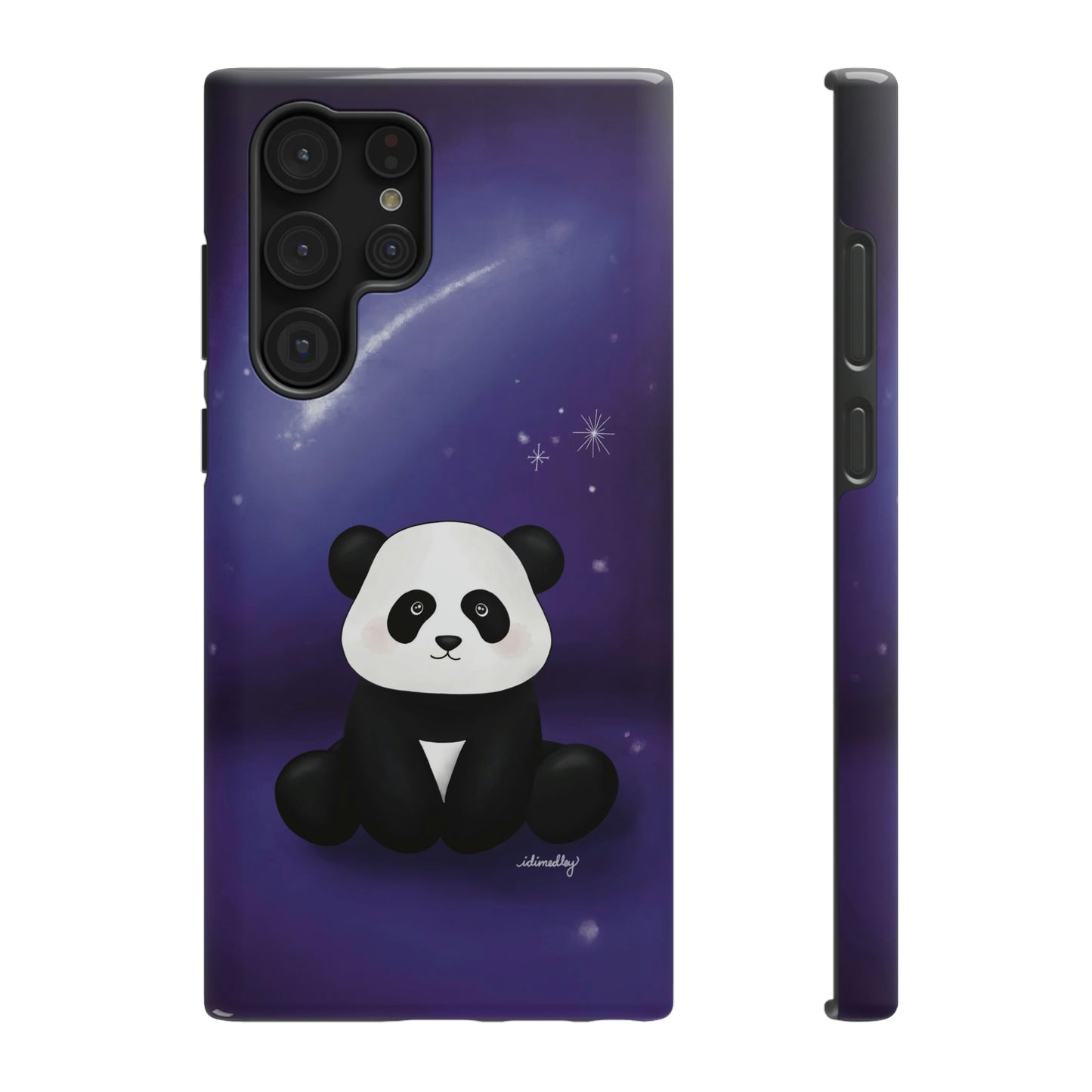 Panda in Purple Starry Night Skies