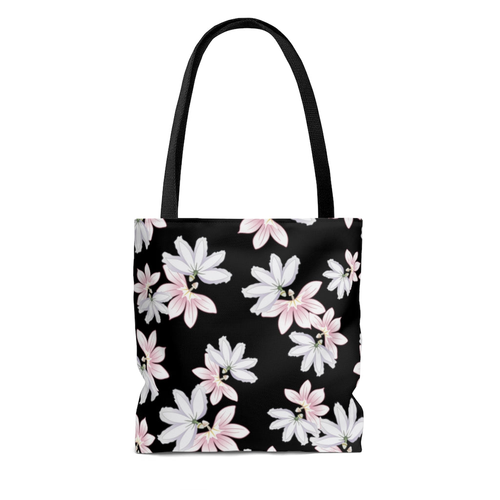 Naupaka Love Story (Black) Canvas Tote Bag SMALL