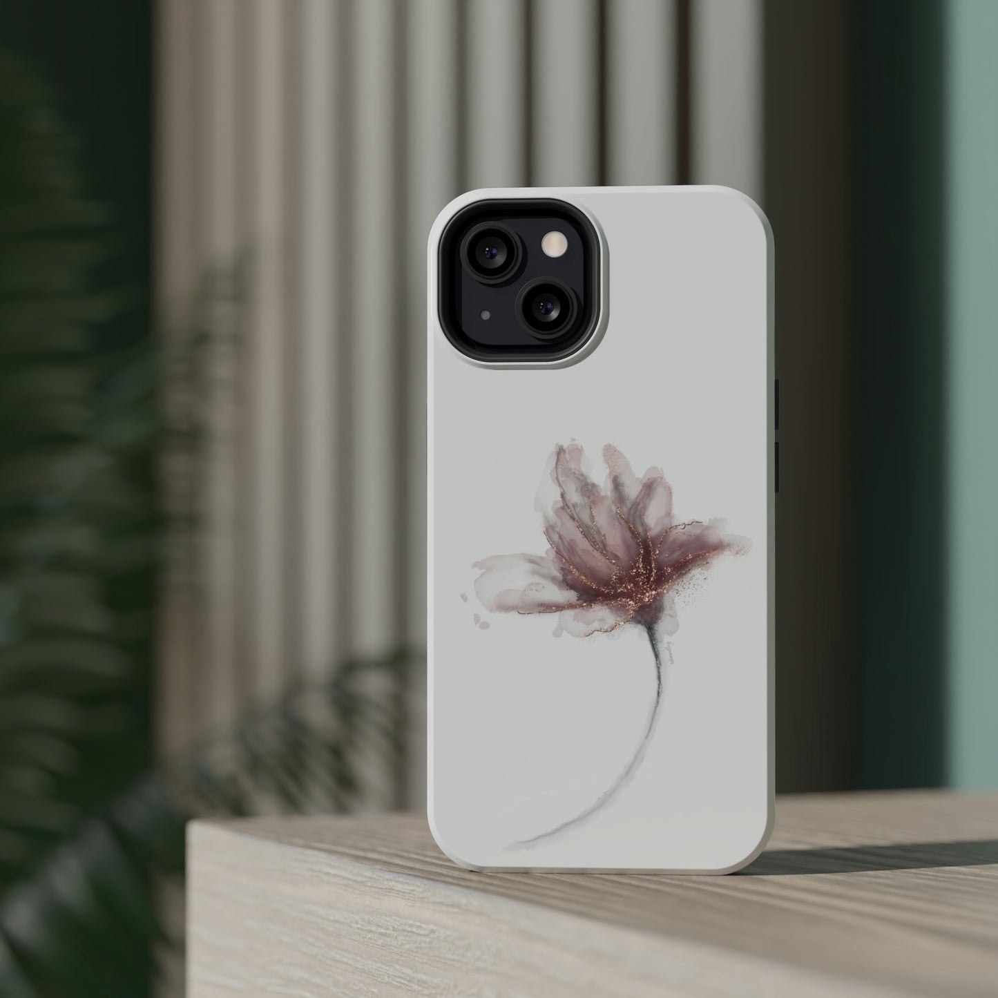 Flower Alcohol Ink Art (White), MagSafe