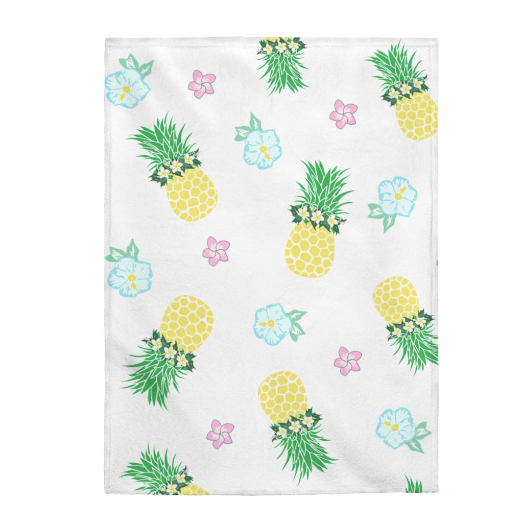 Velveteen Blanket- Pineapple Party