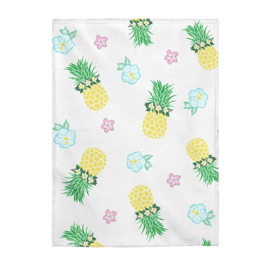 Velveteen Blanket- Pineapple Party