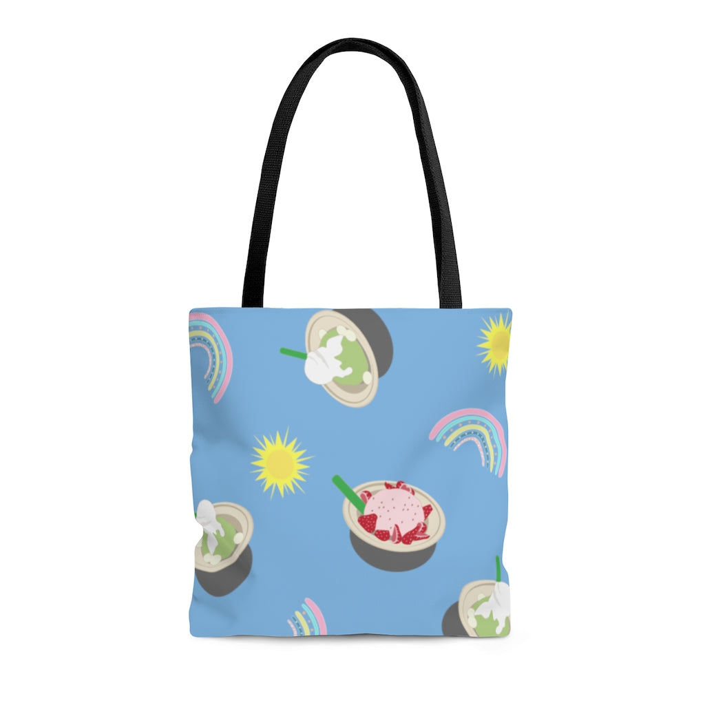 Tote bag- Shave Ice and Rainbows (Blue Skies)
