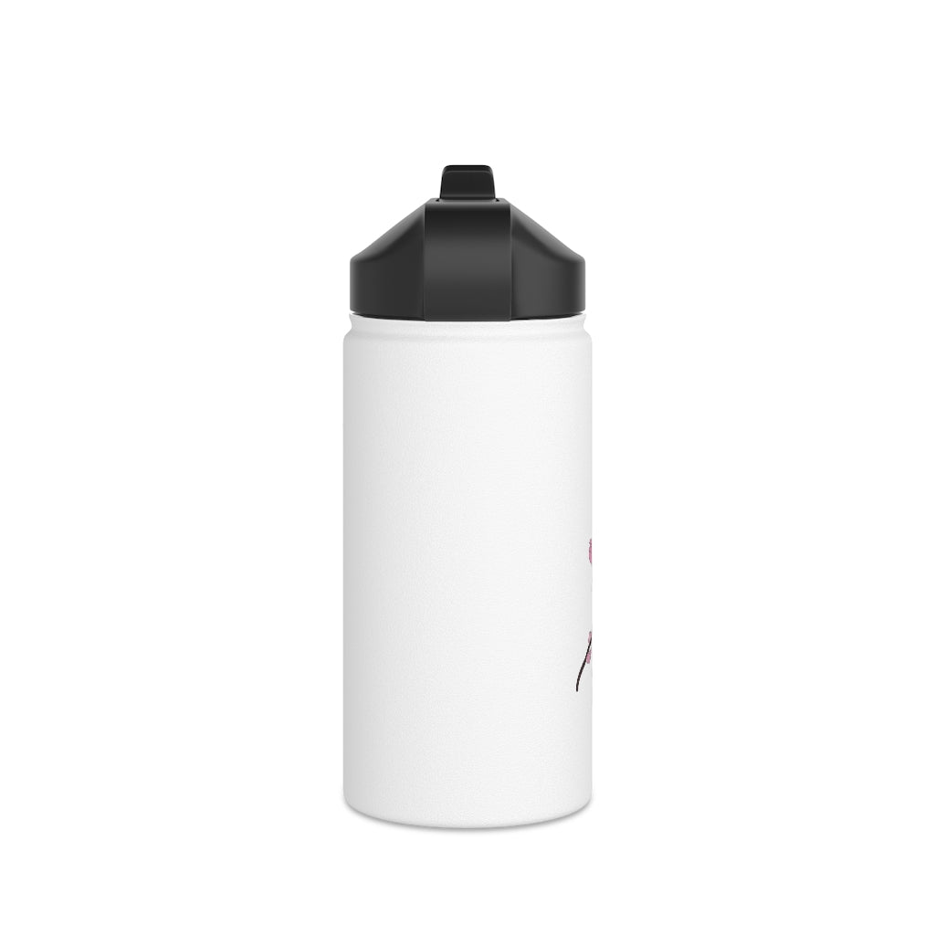 Water Bottle, 3 sizes, Stainless Steel with Sip Straw- Sakura Blooms
