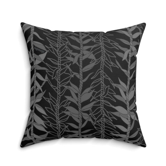 MicroSuede Throw Pillow Cover- Ti Leaf Lucky Leis (Shadows)