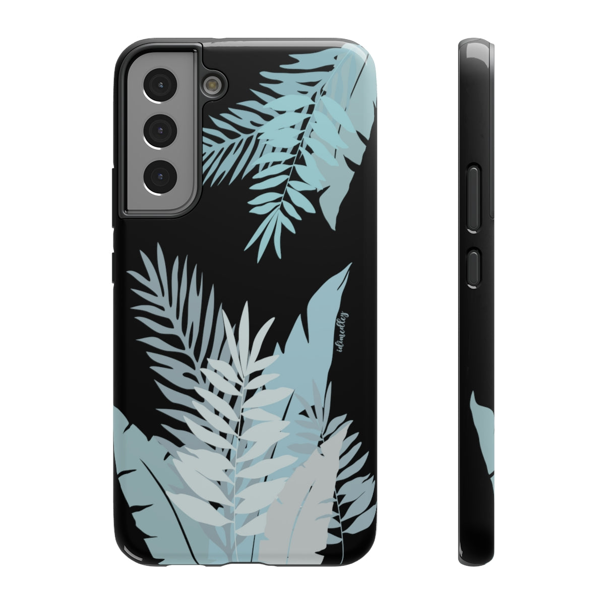 Whispering Leaves (Blue and Black)