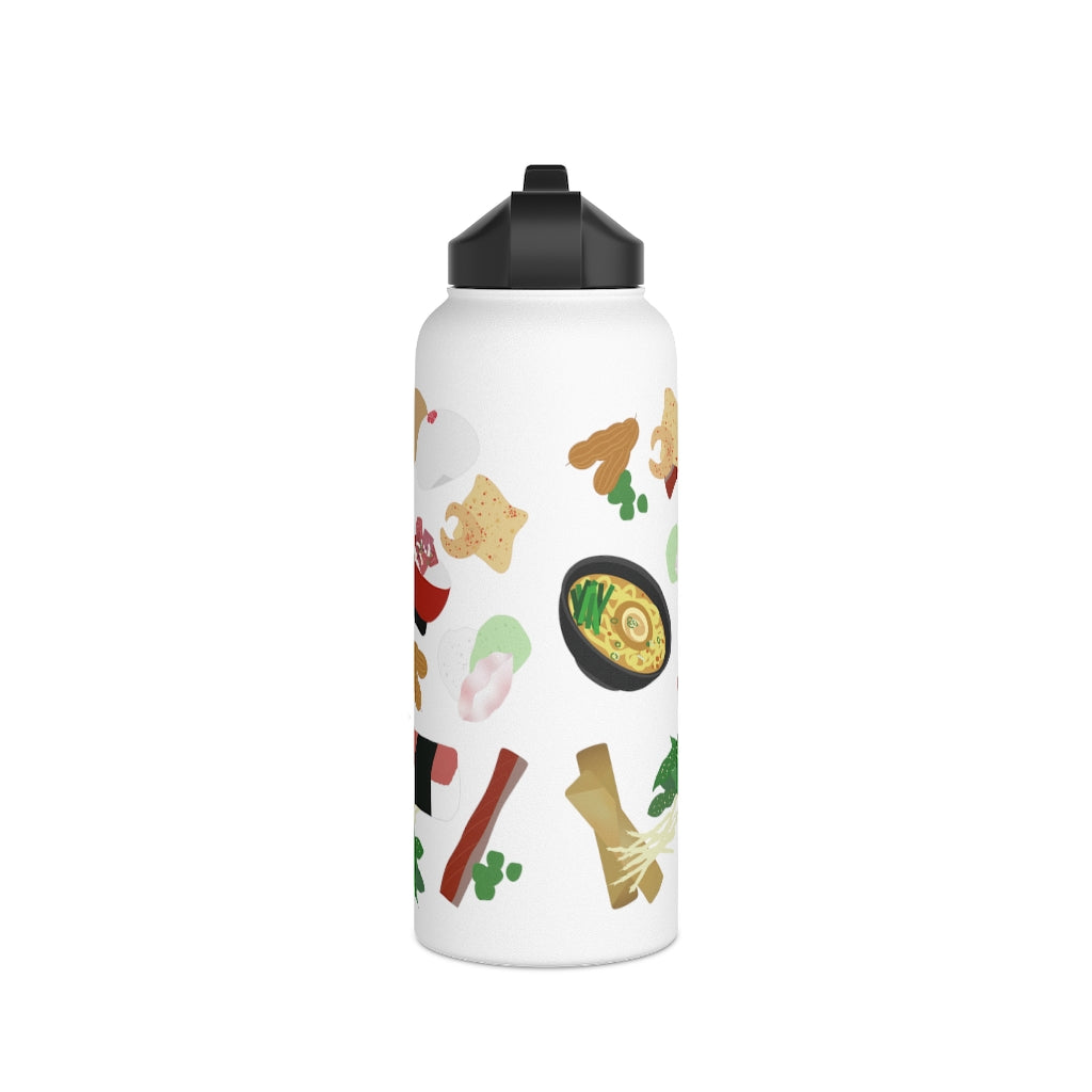 Water Bottle, 3 sizes, Stainless Steel with Sip Straw- Broke Da Mouth