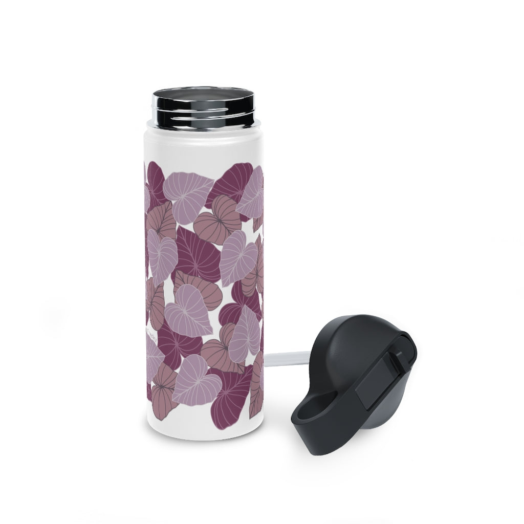 Water Bottle, 3 sizes, Stainless Steel with Sip Straw- Kalo Pinks
