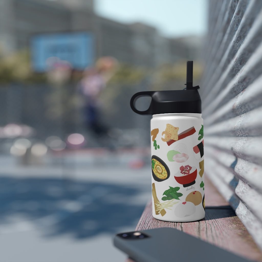 Water Bottle, 3 sizes, Stainless Steel with Sip Straw- Broke Da Mouth