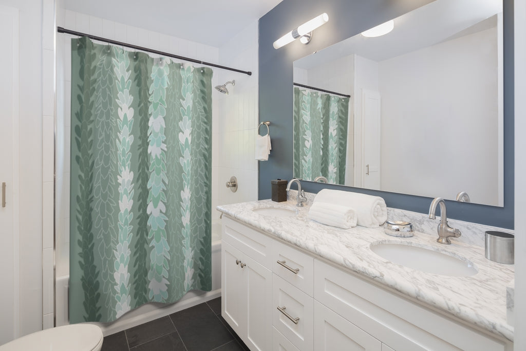 Shower Curtain- Pakalana Stringing Green