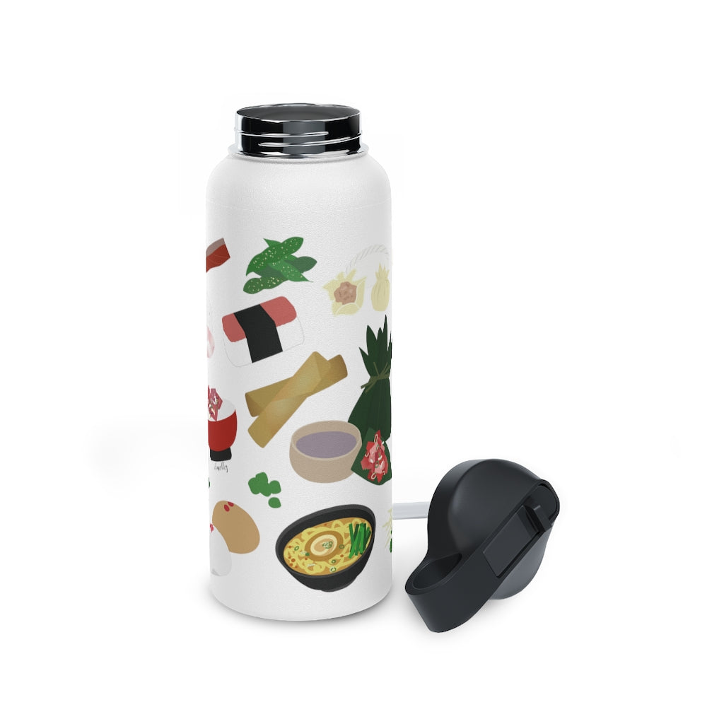 Water Bottle, 3 sizes, Stainless Steel with Sip Straw- Broke Da Mouth