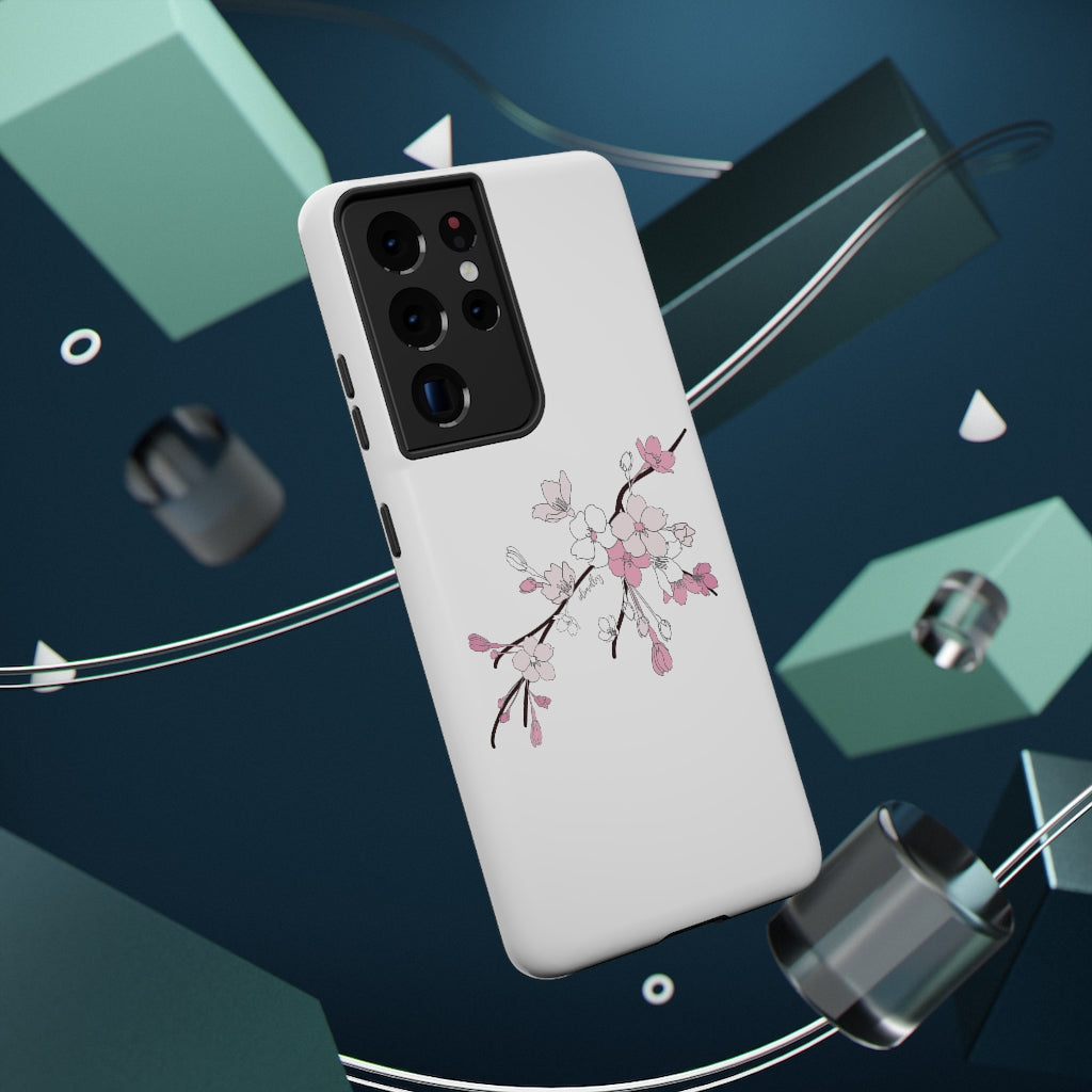 Sakura Blooms on White