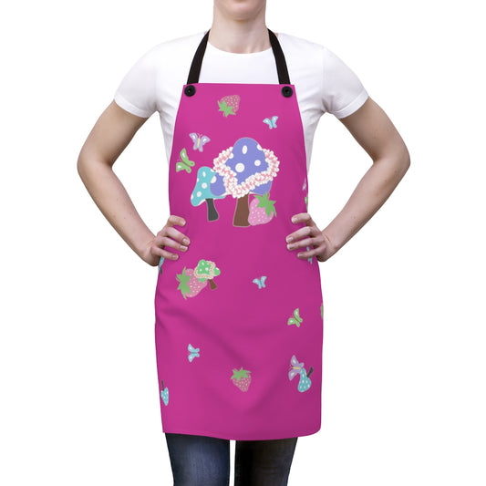 Apron- Bloom Parade (Dragonfruit)