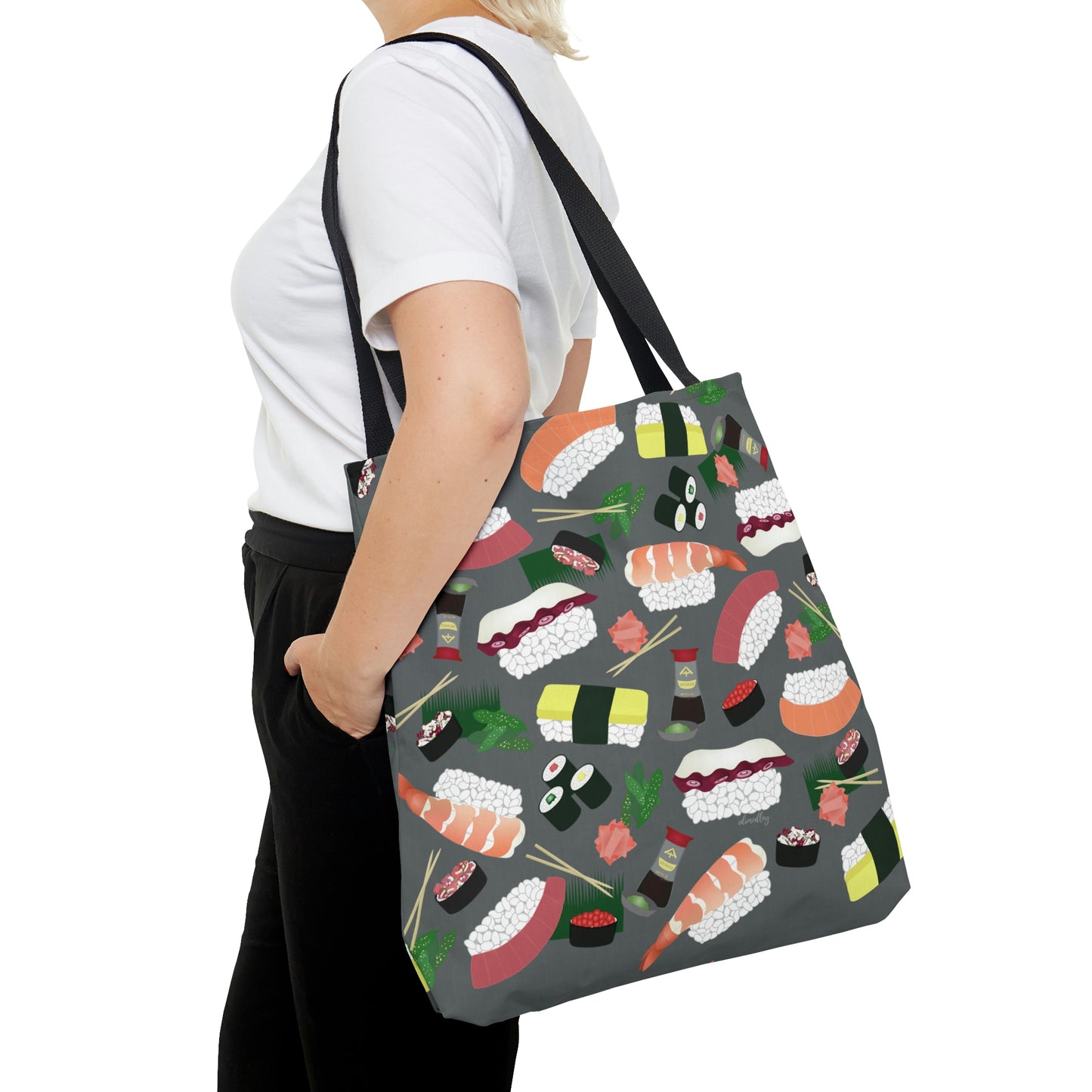 Tote bag- Sushi Lovers (Gray)