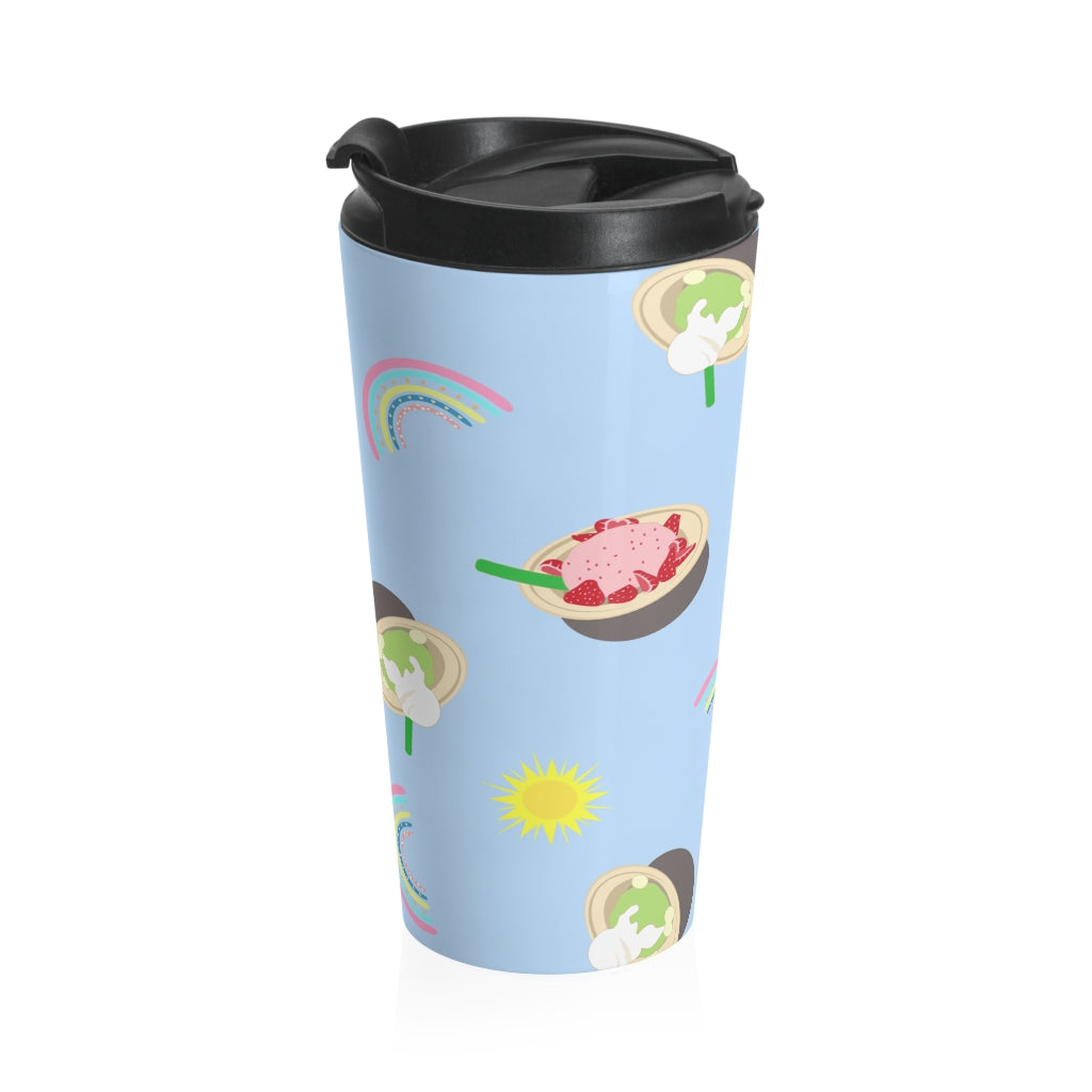 Tumbler/Travel Mug 15 oz- Shave Ice and Rainbows Clear Day