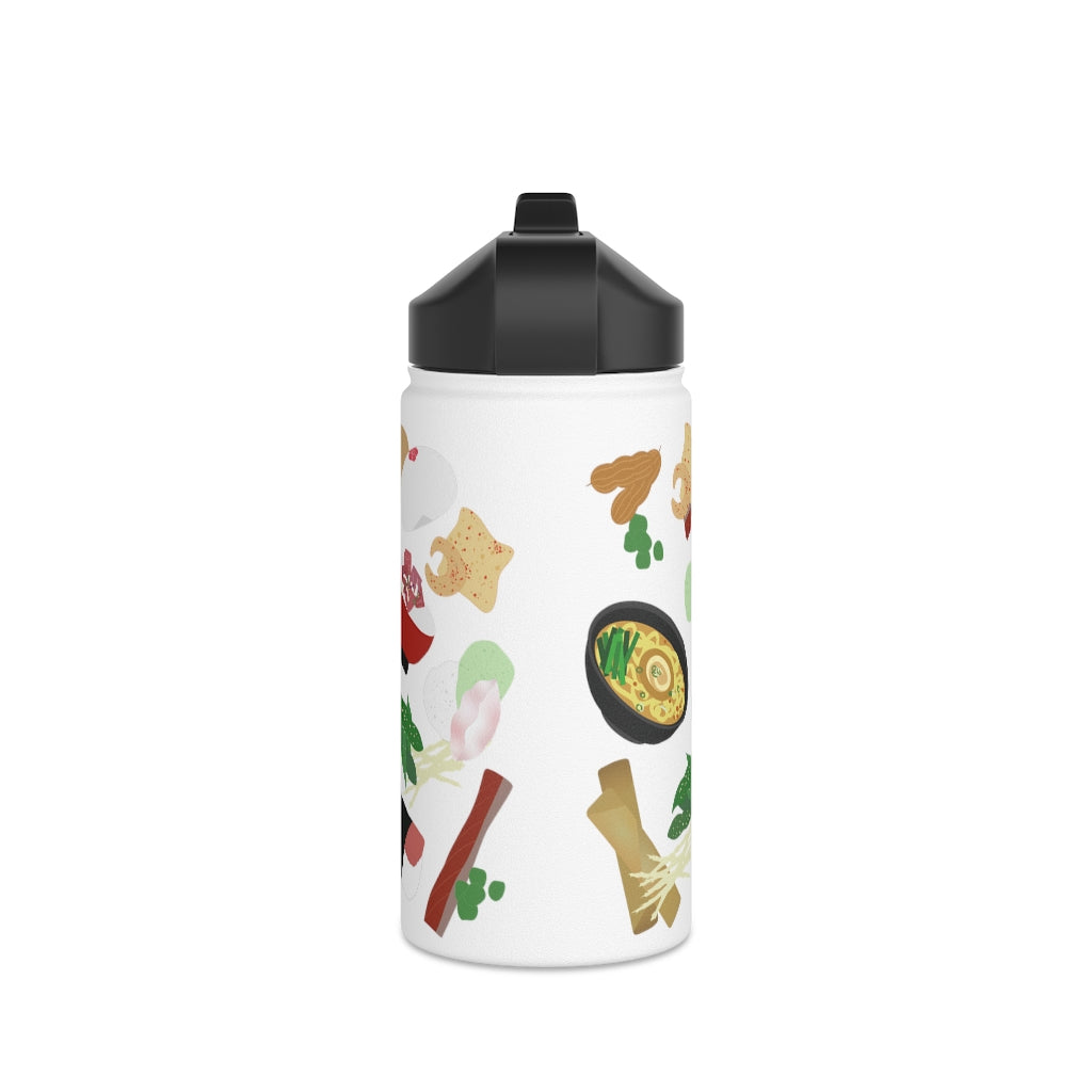 Water Bottle, 3 sizes, Stainless Steel with Sip Straw- Broke Da Mouth