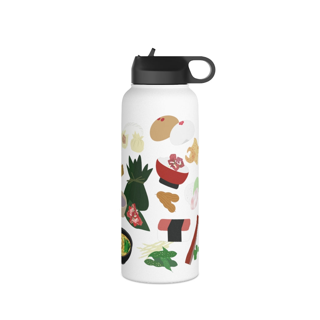 Water Bottle, 3 sizes, Stainless Steel with Sip Straw- Broke Da Mouth