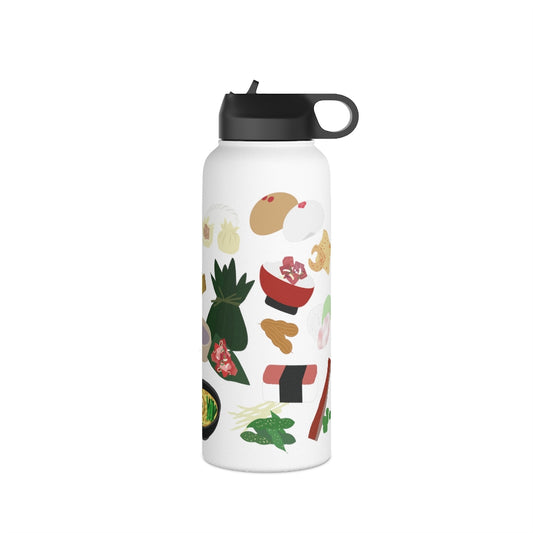 Water Bottle, 3 sizes, Stainless Steel with Sip Straw- Broke Da Mouth