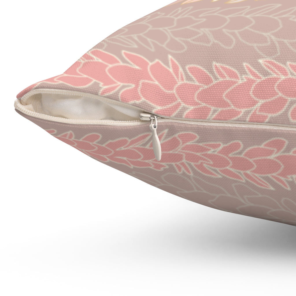 Canvas Throw Pillow Case - Pakalana Stringing Peach