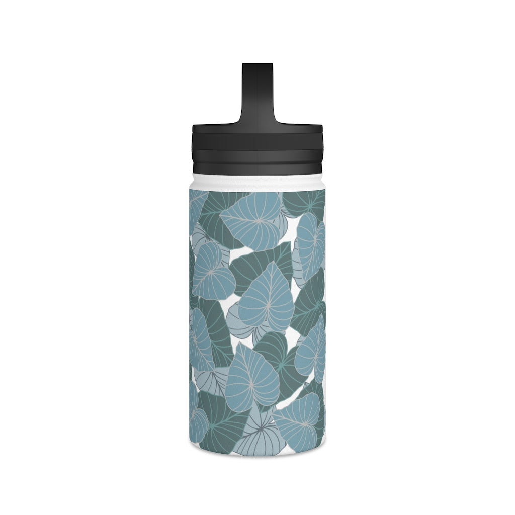 Water Bottle, 3 sizes, Stainless Steel with Handle Lid- Kalo Blues